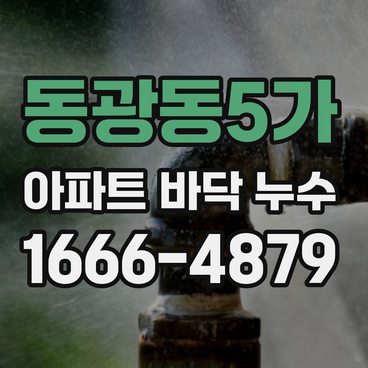 동광동5가 아파트 바닥 누수
