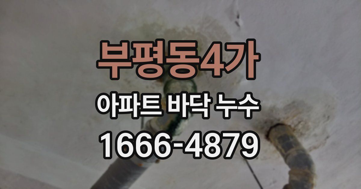 부평동4가 아파트 바닥 누수