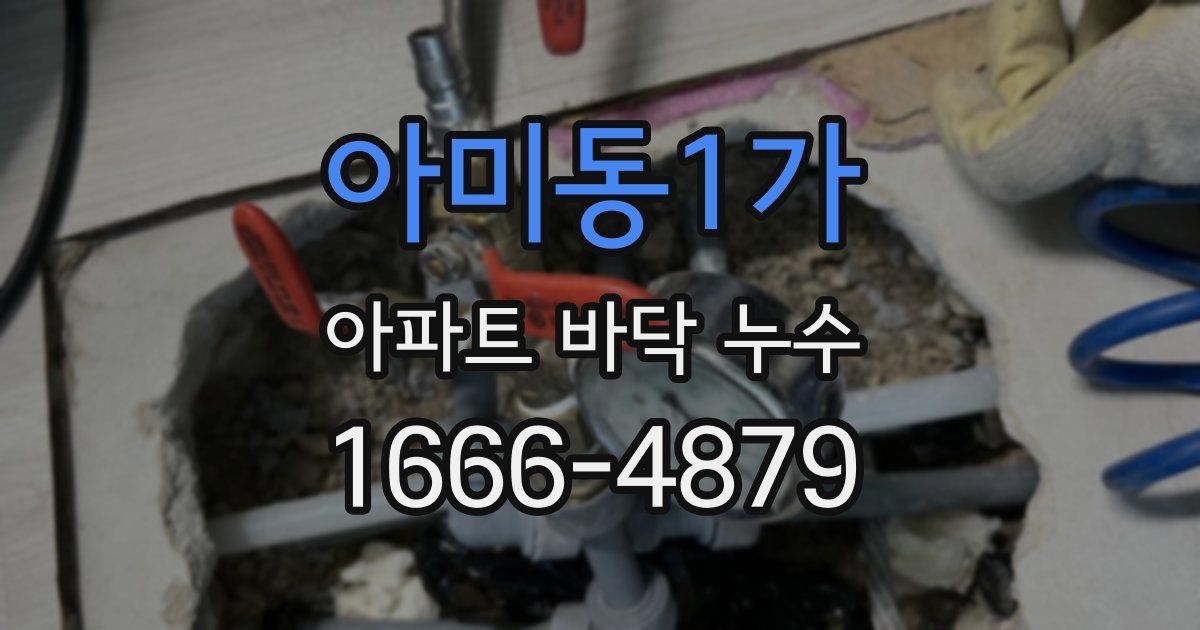 아미동1가 아파트 바닥 누수