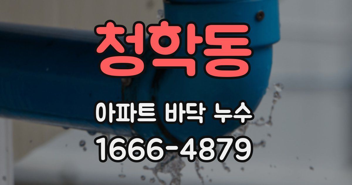 청학동 아파트 바닥 누수