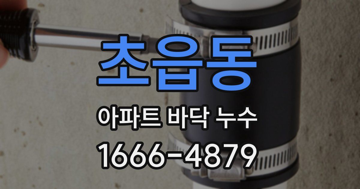 초읍동 아파트 바닥 누수