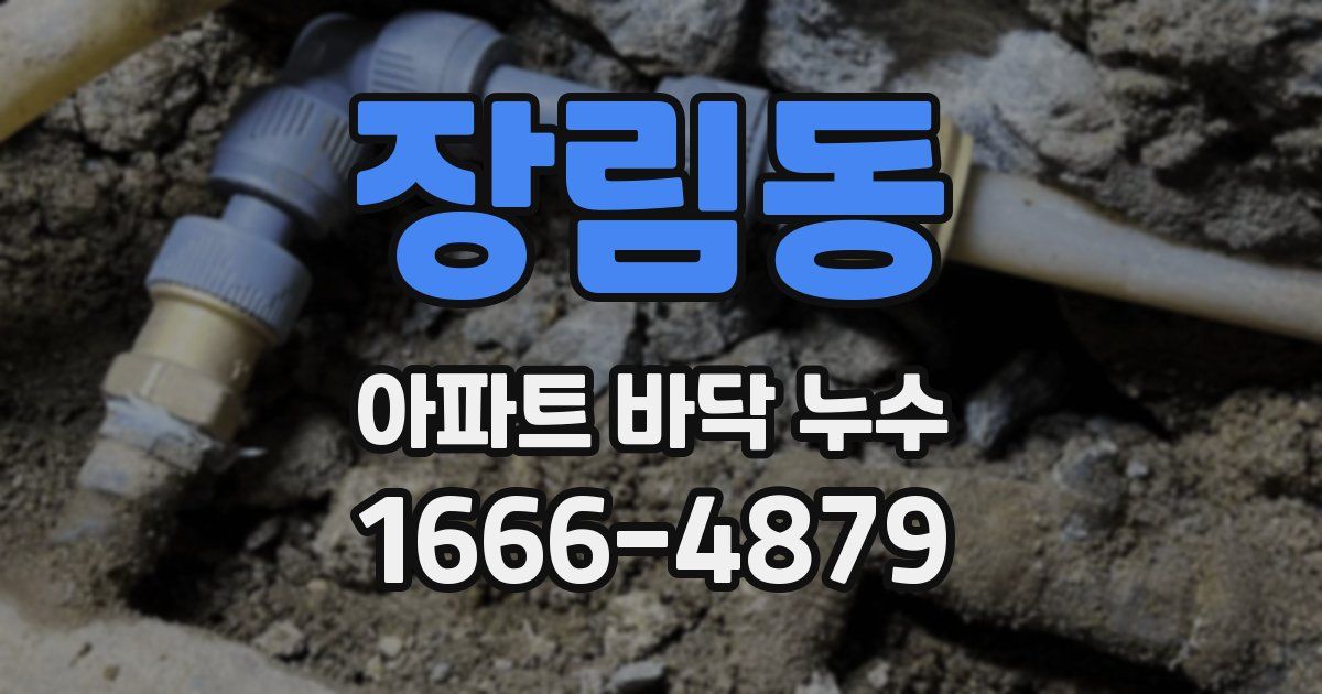 장림동 아파트 바닥 누수