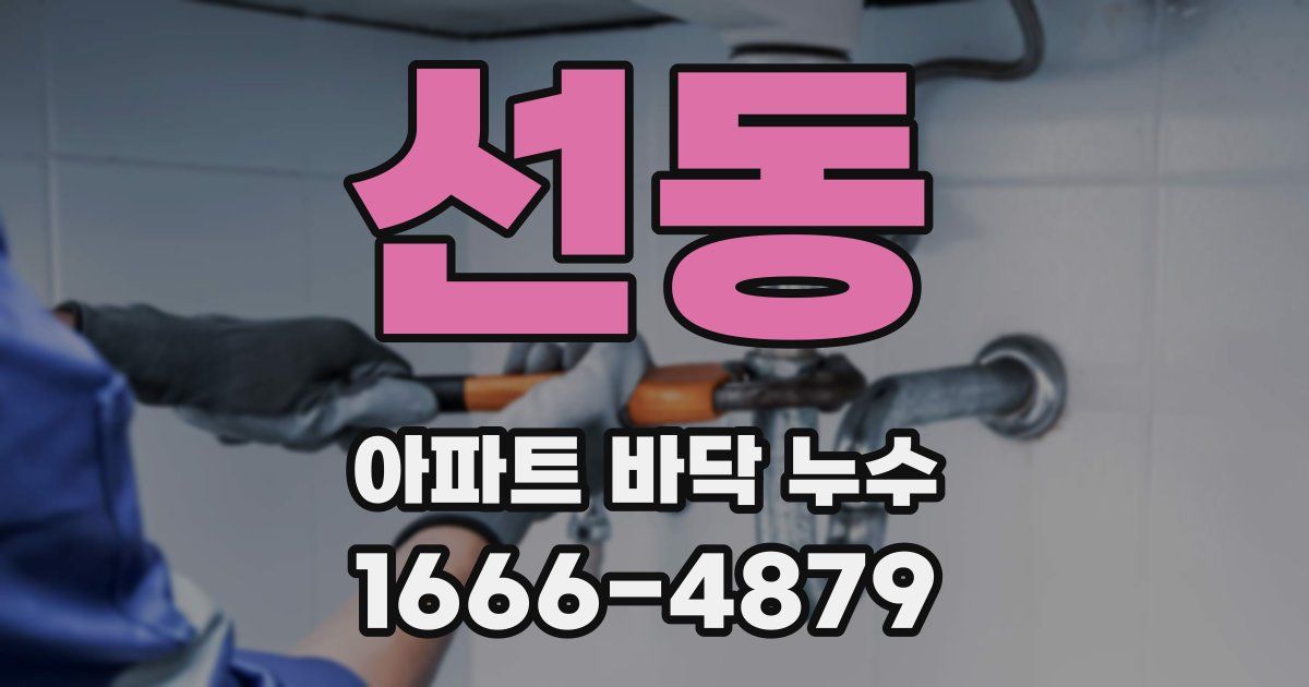 선동 아파트 바닥 누수