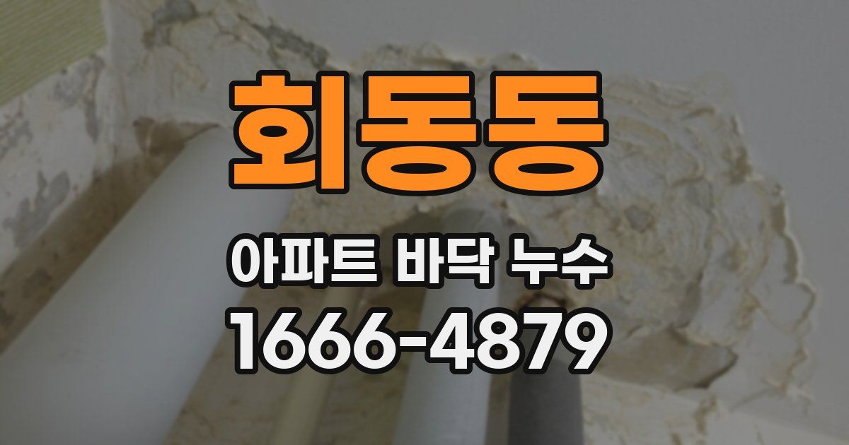 회동동 아파트 바닥 누수