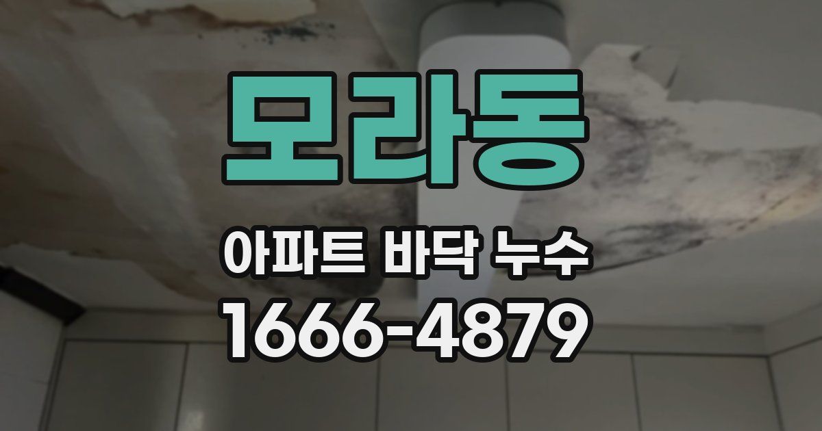 모라동 아파트 바닥 누수