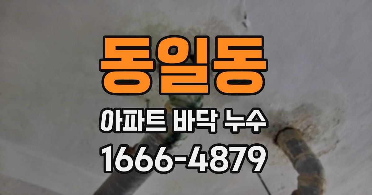동일동 아파트 바닥 누수