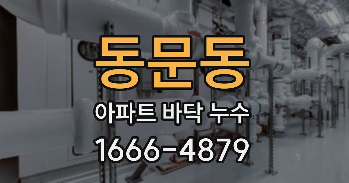 동문동 아파트 바닥 누수