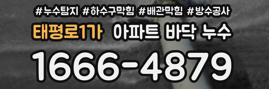 태평로1가 아파트 바닥 누수