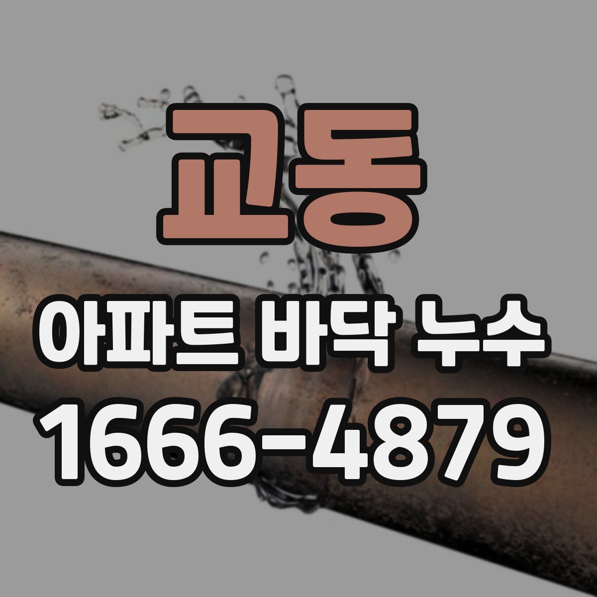 교동 아파트 바닥 누수