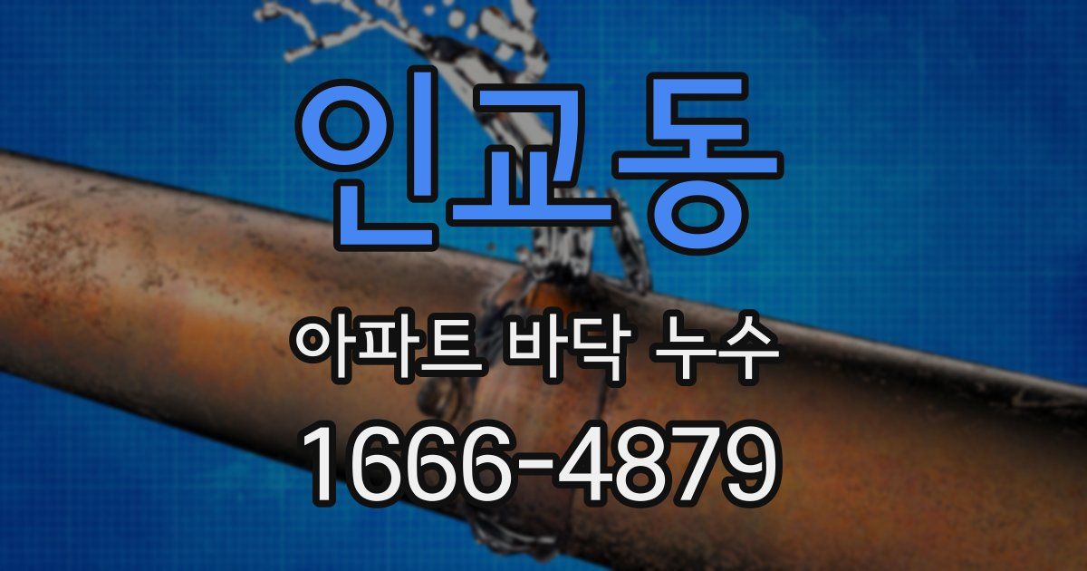 인교동 아파트 바닥 누수