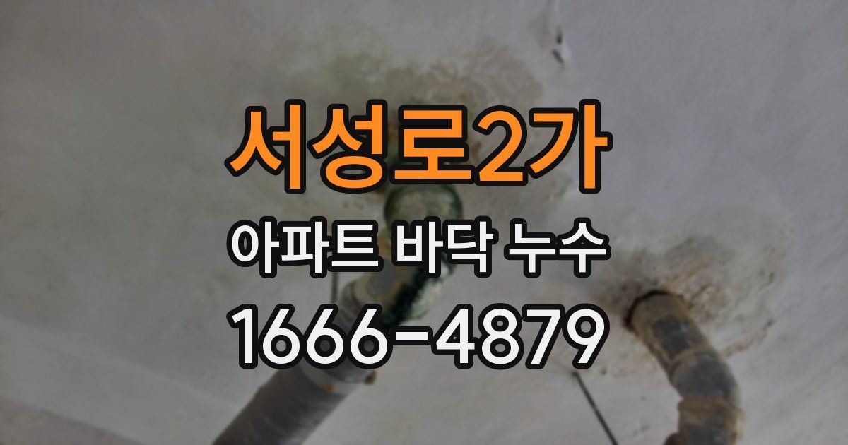 서성로2가 아파트 바닥 누수