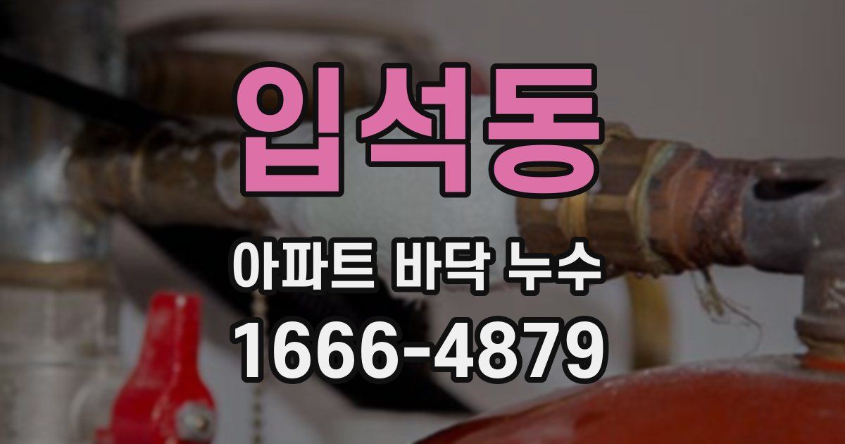 입석동 아파트 바닥 누수