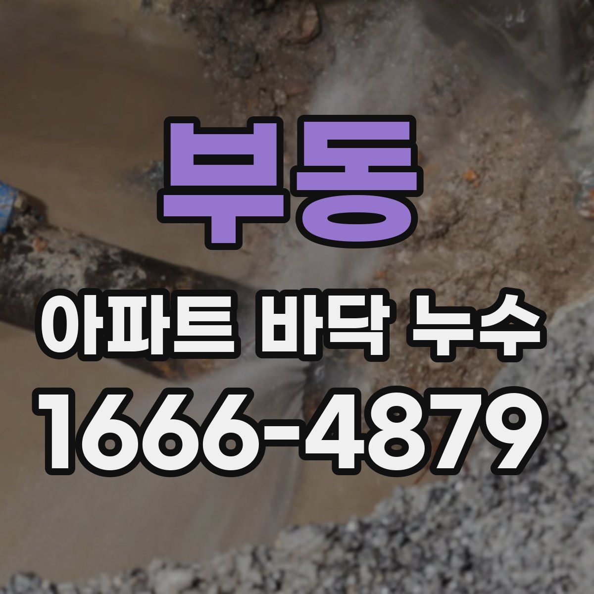 부동 아파트 바닥 누수