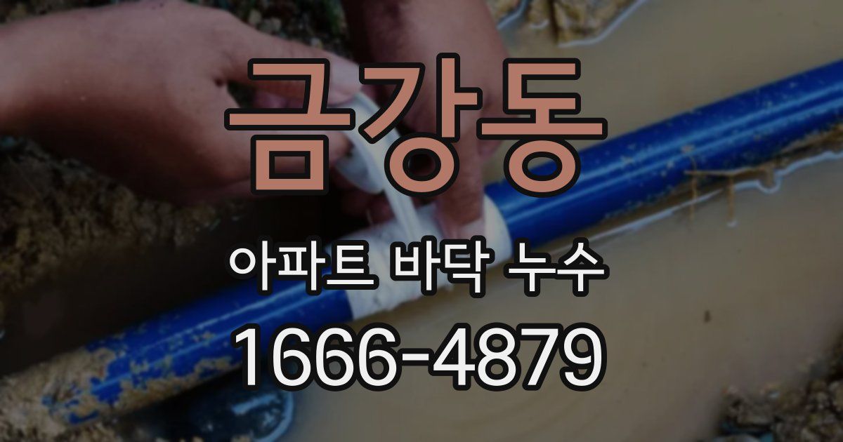 금강동 아파트 바닥 누수