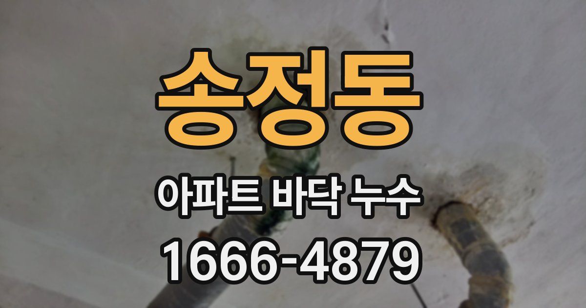 송정동 아파트 바닥 누수