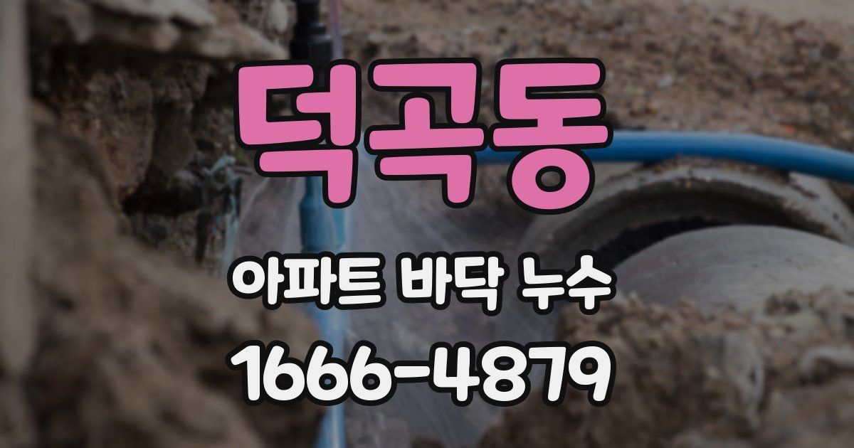 덕곡동 아파트 바닥 누수