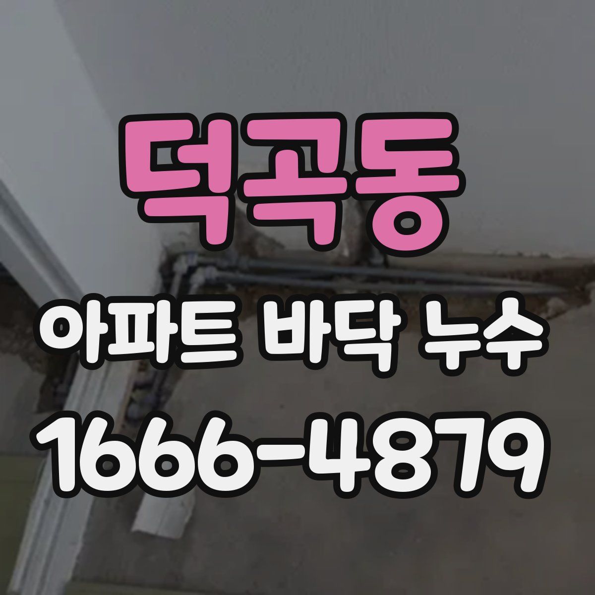 덕곡동 아파트 바닥 누수