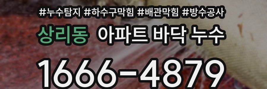 상리동 아파트 바닥 누수