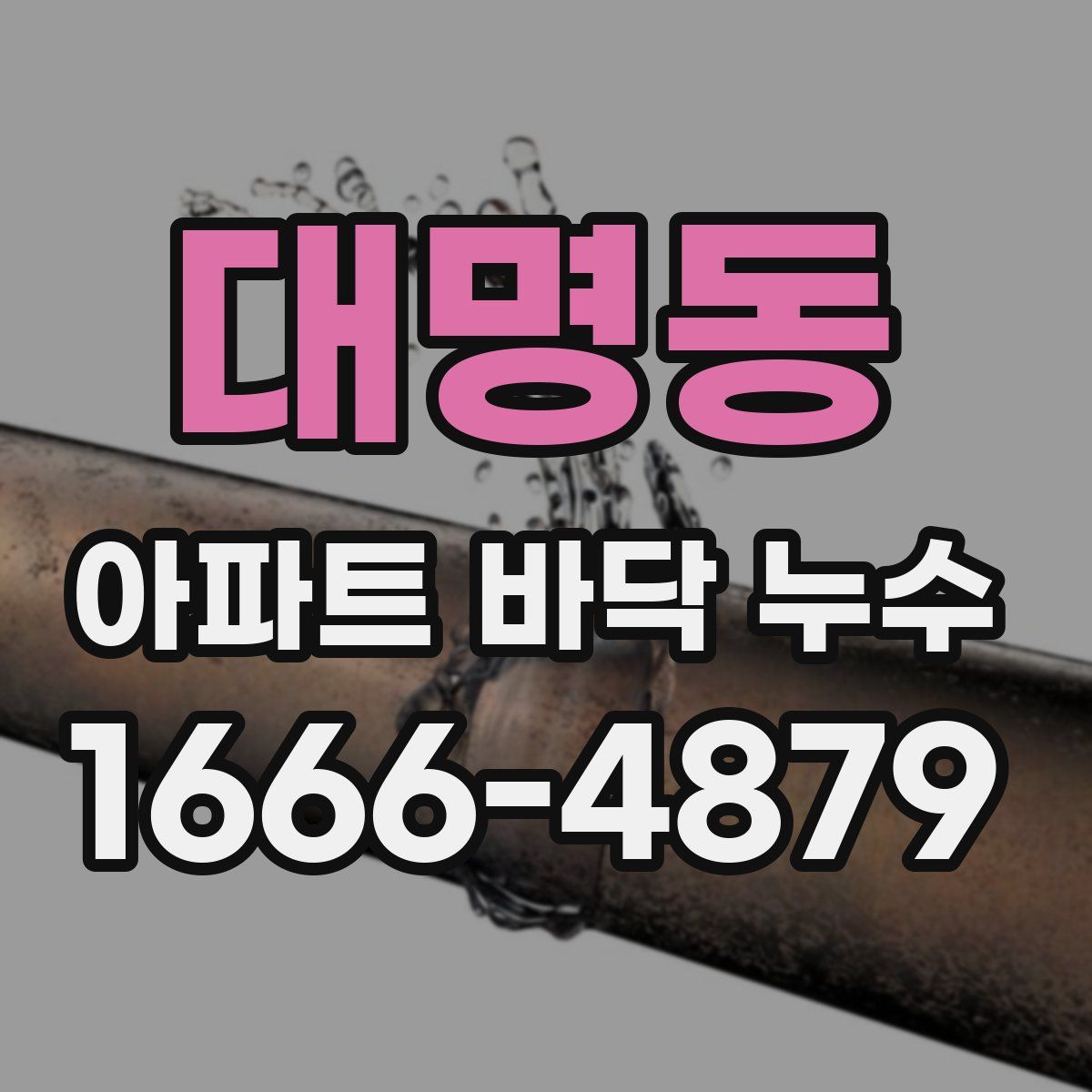 대명동 아파트 바닥 누수