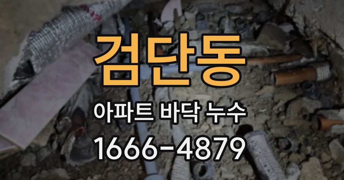 검단동 아파트 바닥 누수