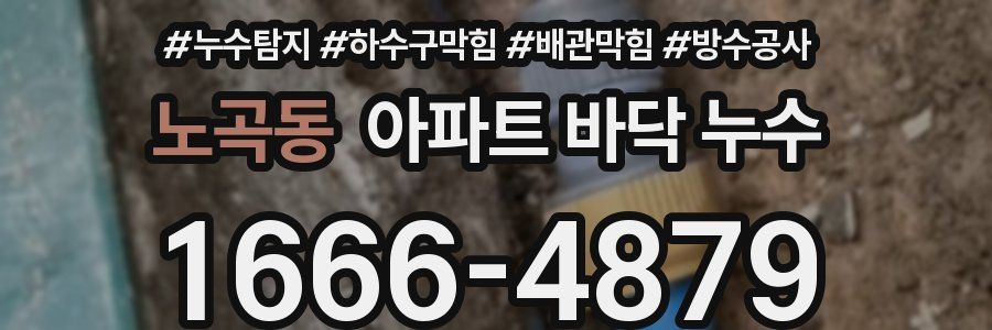 노곡동 아파트 바닥 누수