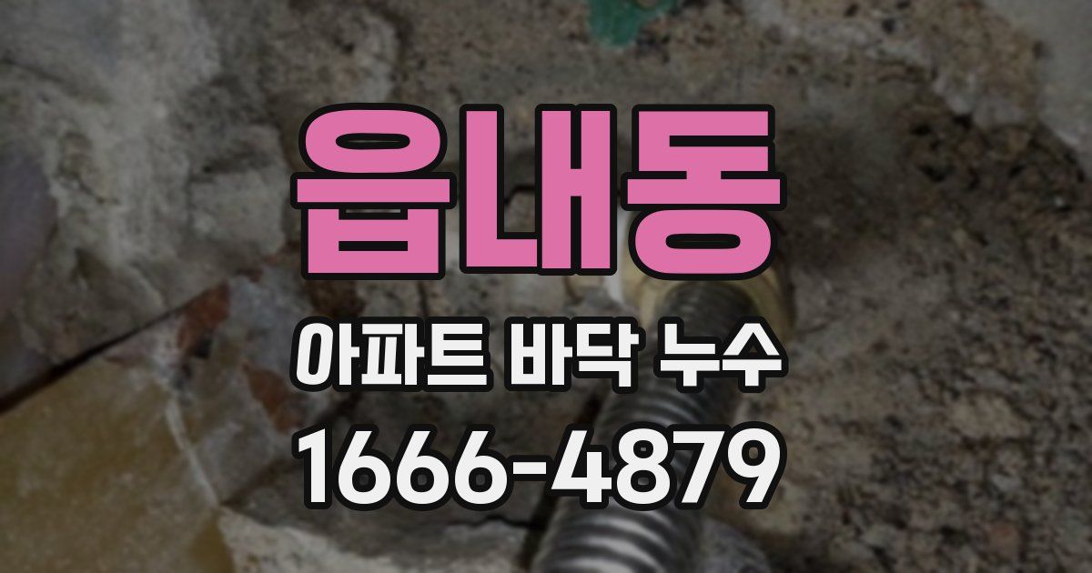 읍내동 아파트 바닥 누수