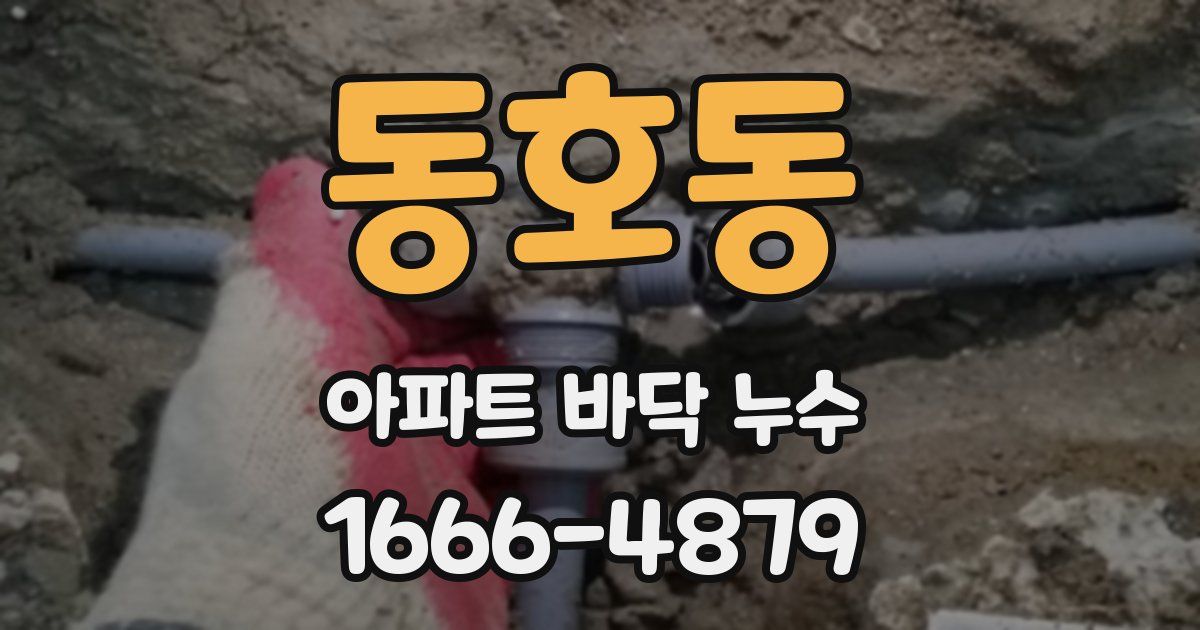 동호동 아파트 바닥 누수