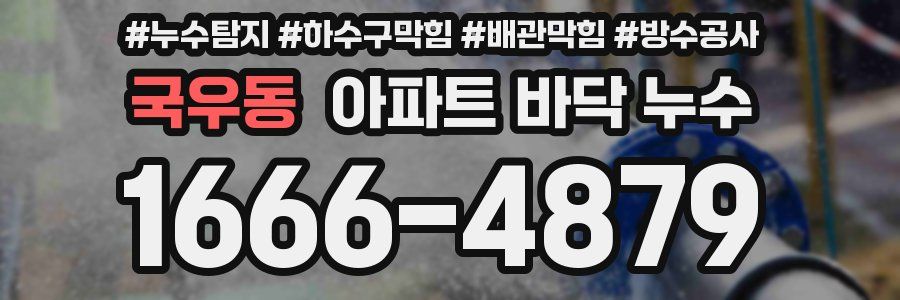 국우동 아파트 바닥 누수