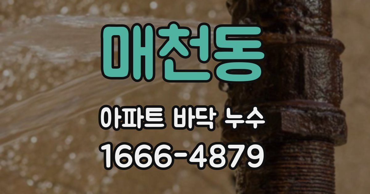 매천동 아파트 바닥 누수