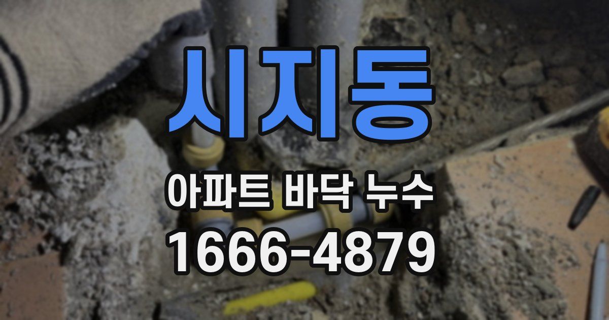 시지동 아파트 바닥 누수