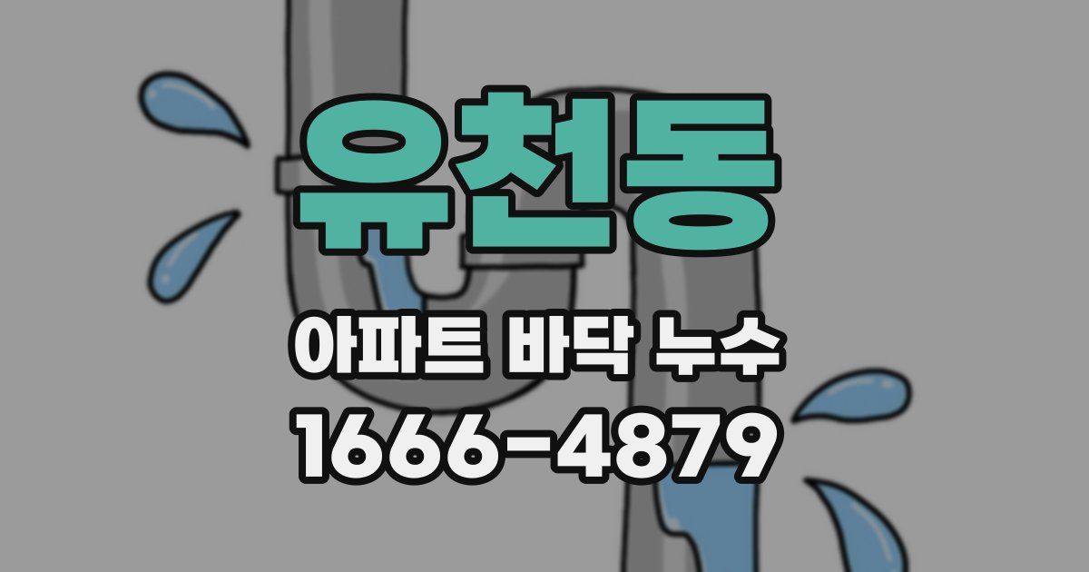 유천동 아파트 바닥 누수