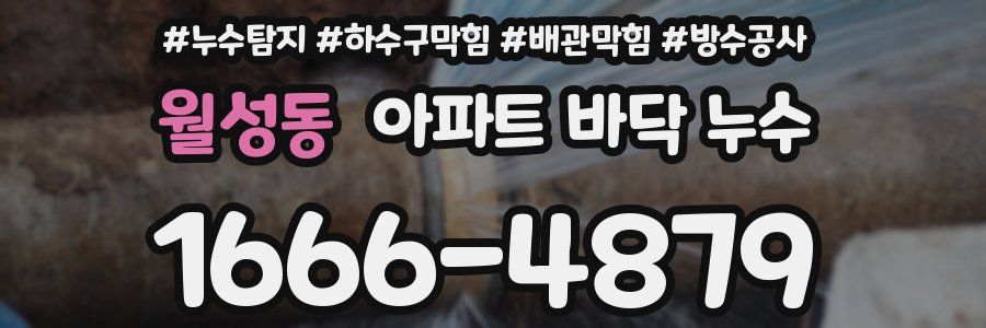 월성동 아파트 바닥 누수