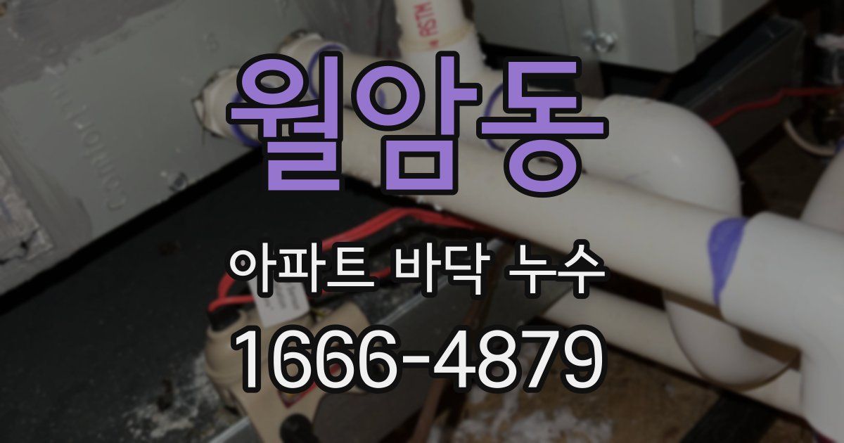 월암동 아파트 바닥 누수