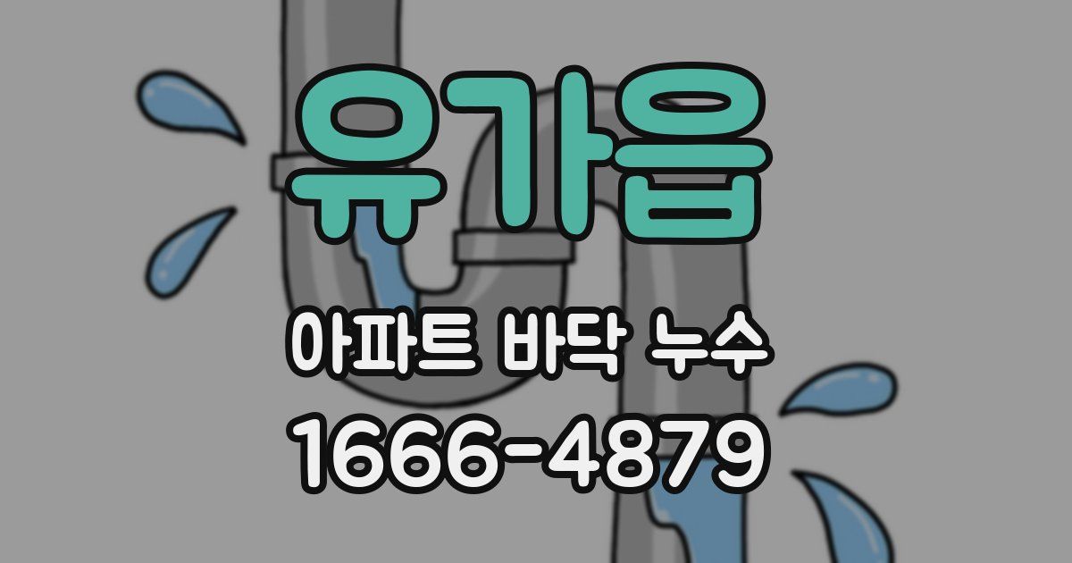 유가읍 아파트 바닥 누수