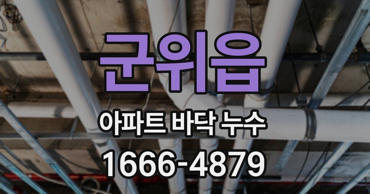 군위읍 아파트 바닥 누수