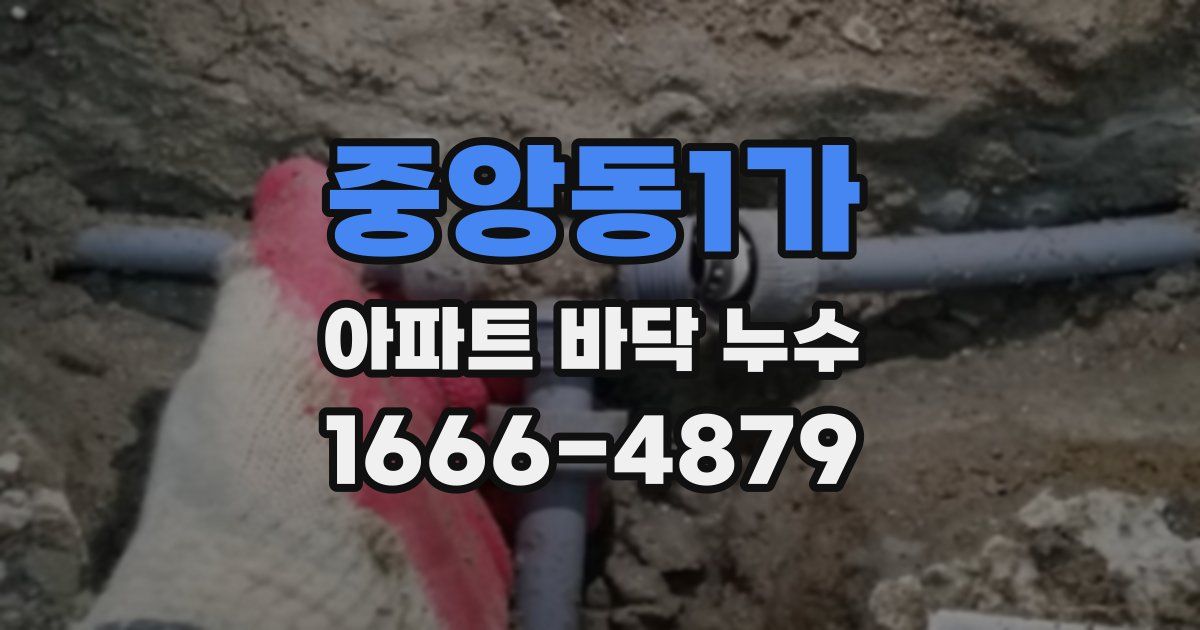중앙동1가 아파트 바닥 누수