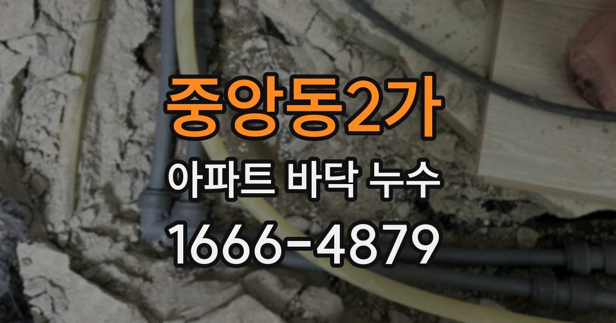 중앙동2가 아파트 바닥 누수