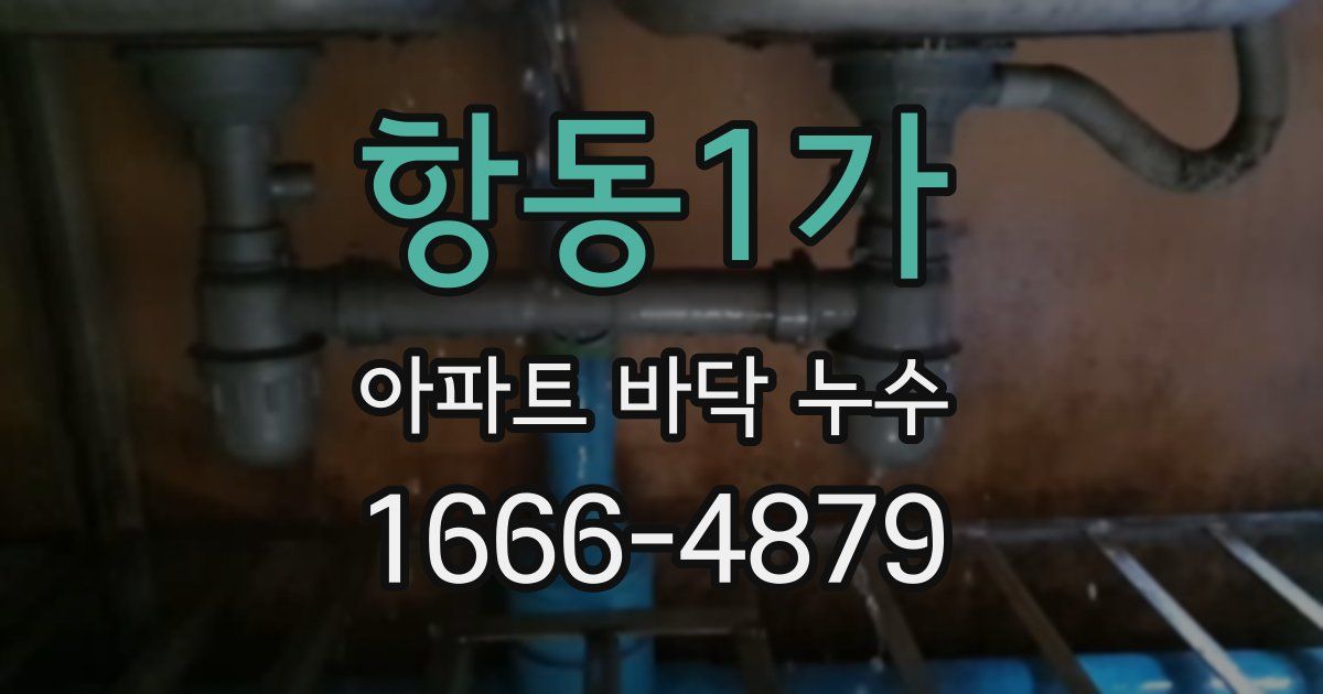 항동1가 아파트 바닥 누수