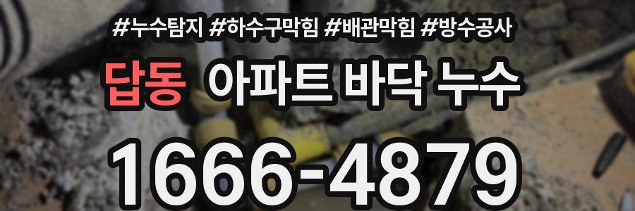 답동 아파트 바닥 누수