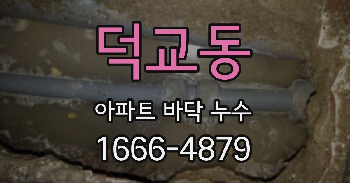 덕교동 아파트 바닥 누수