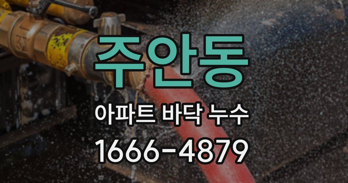 주안동 아파트 바닥 누수