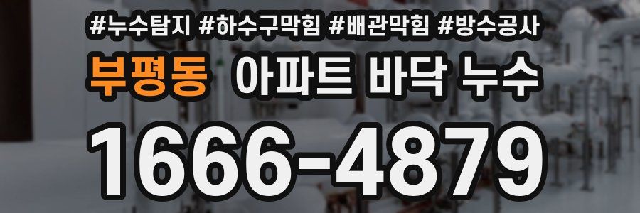 부평동 아파트 바닥 누수