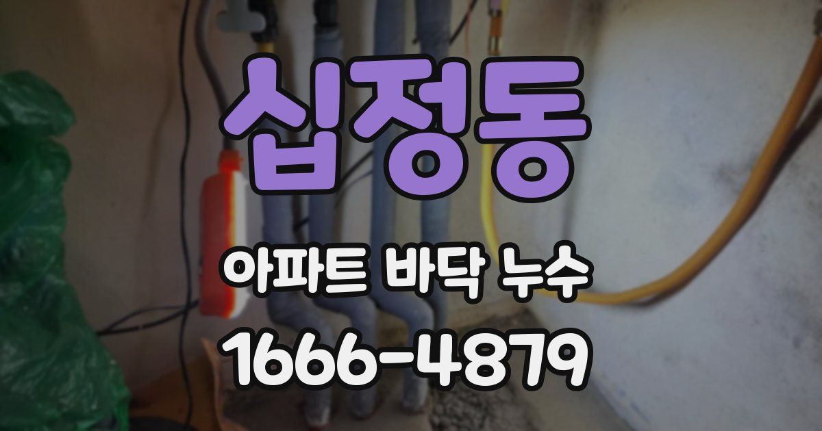 십정동 아파트 바닥 누수
