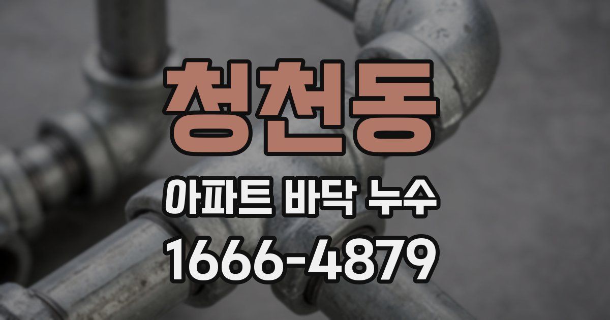 청천동 아파트 바닥 누수