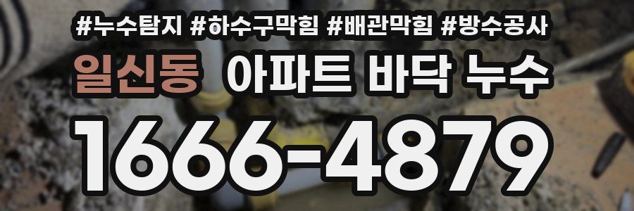 일신동 아파트 바닥 누수