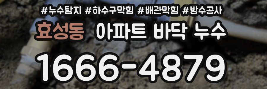 효성동 아파트 바닥 누수
