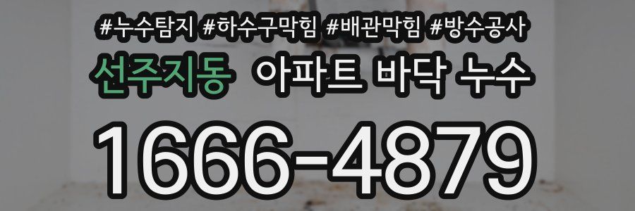 선주지동 아파트 바닥 누수