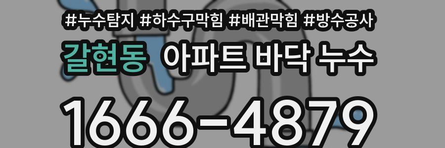 갈현동 아파트 바닥 누수