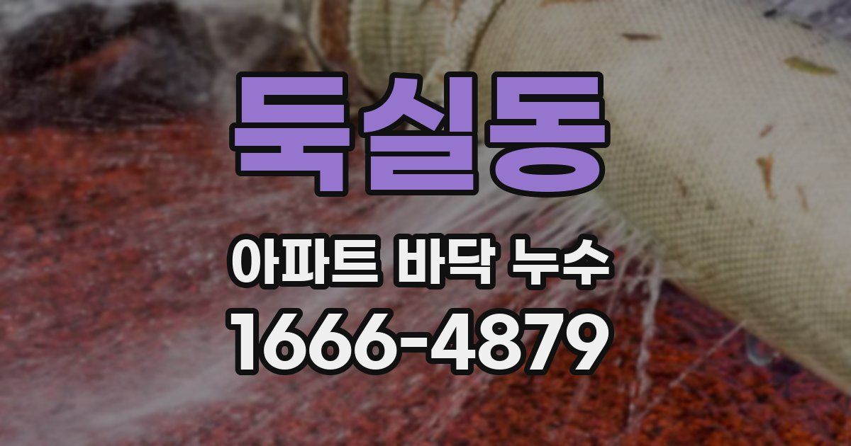 둑실동 아파트 바닥 누수