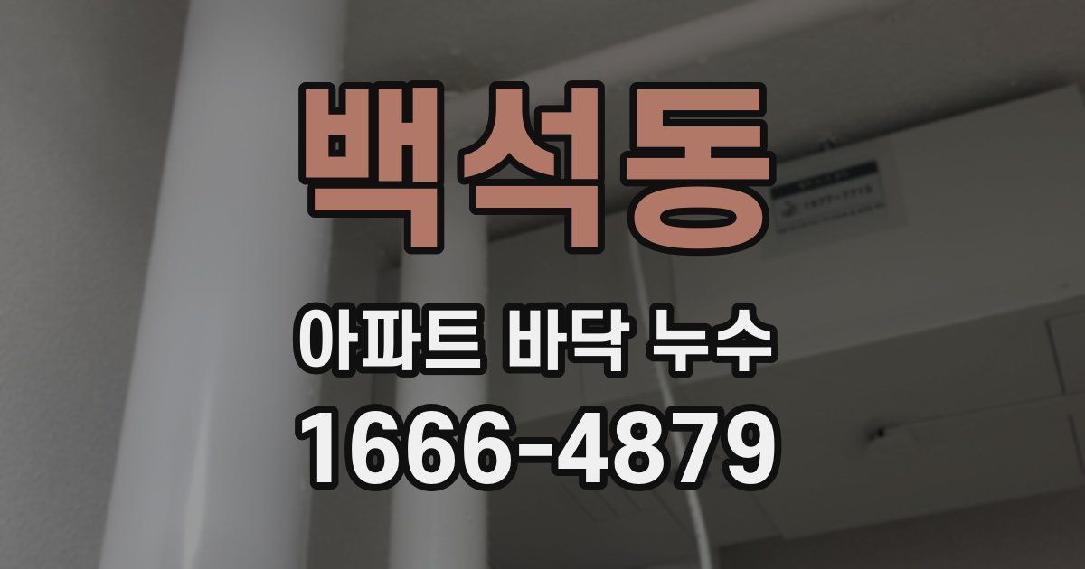 백석동 아파트 바닥 누수